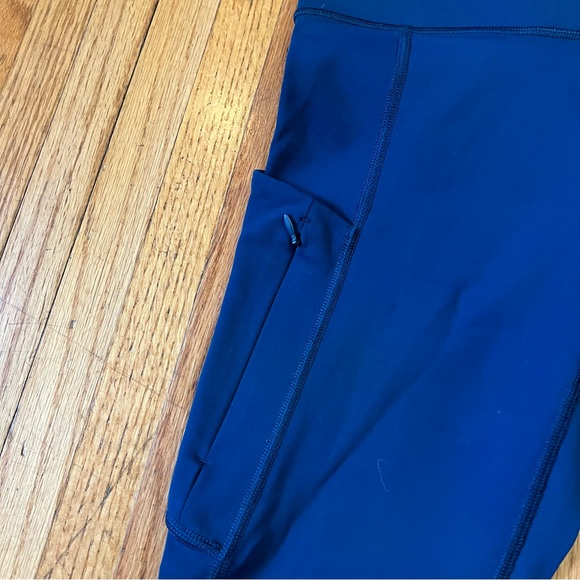 ATHLETA Sz Small Tall ST All In Capri Tight Leggings Workout Pockets Bluegreen - Picture 2 of 12